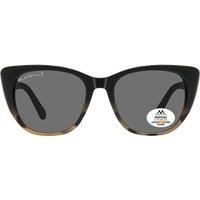 montana Women's Cat Eye Tortoise Black Grey Polarized MP173
