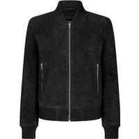 TruClothing Women's Varsity Suede Bomber Jacket Leather in Black | Size: 3XL