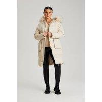 Urban Bliss Women's Padded Parka in Stone | Size: 8