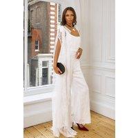 TFNC London Women's Lili White Maxi Cape | Size: 14