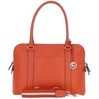 Ashwood Leather Women's 'Cuore di Cuoio' 3 Section Large Leather Handbag in Orange