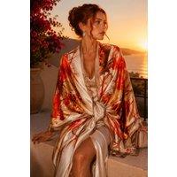 Lemon Daisy Accessories Women's Sorraya Floral Wedding Guest Wrap & Occasion Shawl in Brown