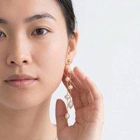 Gold Trip Women's Timeless Pearl Double Drop Earrings in Gold