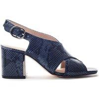 Moda In Pelle Women's 'Naylani' Snake Print Heeled Sandals in Navy | Size: 4