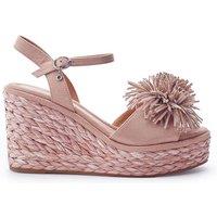 Moda In Pelle Women's 'Marco' Alcantara Heeled Sandals in Nude | Size: 4