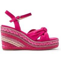 Moda In Pelle Women's 'Meerah' Alcantara Heeled Sandals in Fuchsia | Size: 6