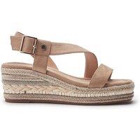 Moda In Pelle Women's 'Poseo' Alcantara Heeled Sandals in Stone | Size: 7
