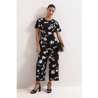 Phase Eight Women's Petite Jolie Cropped Wide-Leg Jumpsuit in Midnight | Size: 14