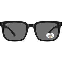 montana Men's Rectangle Black Grey Polarized MP196