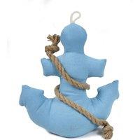 Peggy Wilkins Decorative Nautical Novelty Door Stop Anchor in Blue
