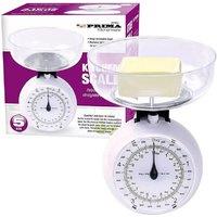 BARGAINS-GALORE 5kg Retro Kitchen Scale Weighing Cooking Baking Weight Vintage Compact in White