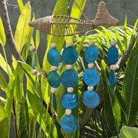 Serenityy Driftwood Wind Chime - Blue Fish & Beads