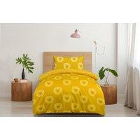 Smart Living Luxury Super Soft Lion Reversible Duvet Set & Pillowcases in Gold | Size: Single