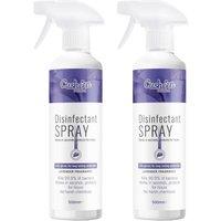 AQUARIUS Cusheen Lavender Antibacterial Disinfectant Surface Spray 2x 500ml in Purple