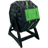 Crystals 65L Garden Compost Bin Barrel Rotating Composter with Air Holes in Black