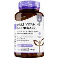 Nutravita Multivitamin Complex with 26 Essential Ingredients 365 Vegan Tablets in White