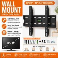 ATEK TV Wall Bracket for 15-42 Inch LED LCD, Full Motion TV Wall Mount, Heavy Duty Dual Arms up to 60kg Universal TV Mount in Black