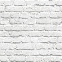Muriva Brick Wallpaper in White