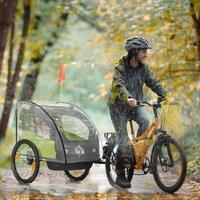 HOMCOM Baby Bike Trailer Cover, Bicycle Trailer Storage Cover Anti Dust Rain in Clear