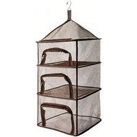 Quipulse Outdoor Folding 4-Layer Multi-Functional Drying Net in Brown