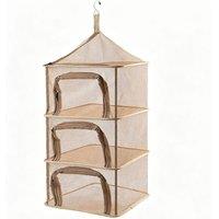 Quipulse Outdoor Folding 4-Layer Multi-Functional Drying Net in Beige
