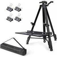 SPETLEK Adjustable 51-155 cm, Folding Tripod Display Easel in Black | Size: 0.5m x 1m