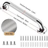FLAVORA 50cm Stainless Steel Anti Slip Bath Grab Bar in Silver