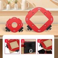SPETLEK Corner Radius Jig Aluminum Alloy Router Template Tool in Red | Size: 10000mm x 520mm