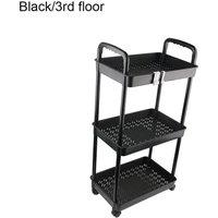 SPETLEK Storage Trolley Cart Black 3 Tier | Size: Large