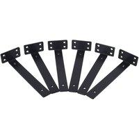 EONLION 6 inch (15cm) 6x Floating Shelf Brackets in Black | Size: 1000mm 2000mm