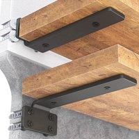 EONLION 4 Pack|Floating Shelf Brackets in Black | Size: 1000mm 2000mm