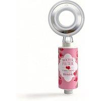 INMTFEI Peach Shower Filter Hard Water Purifier for Hair & Skin in Pink