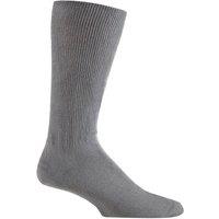 SOCKSHOP Iomi Men's 1 Pair FootNurse Oedema Extra Wide Cotton Socks in Grey | Size: 6-8.5