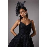 Coast Women's Structured Mesh Bow Flat Fascinator in Black