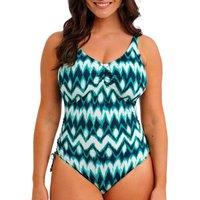 Fantasie Women's Sabana V-Neck Swimsuit in Blue | Size: 34E