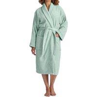 CHRISTY Women's 'Serene' Soft Combed Cotton Bath Robe in Duck Egg Blue | Size: Large