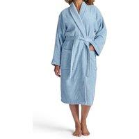 CHRISTY Women's 'Serene' Soft Combed Cotton Bath Robe in Blue | Size: Medium
