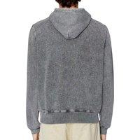 Diesel Men's Simple Logo Faded Grey Hoodie | Size: Large