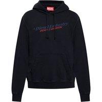 Diesel Men's Industry Denim Division Design Black Hoodie | Size: Medium