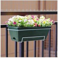 Living and Home 5-Piece Rectangle Garden Planter Set in Dark Green | Size: Medium