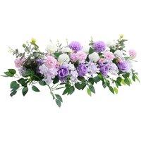 Living and Home Artificial Mixed Flowers Wedding Aisle Decor in Purple