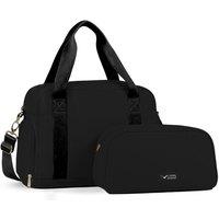 Lugg Duffle & Toiletry Bag Set - Waterproof, Fits EasyJet Cabin Size in Black