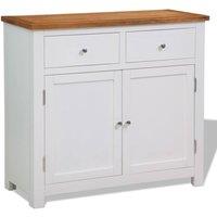 Berkfield Home Sideboard 90x33.5x83 cm Solid Oak Wood in Brown