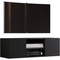 VCM Wood TV Wall Lowboard Fernseh Jusa 115 in Black