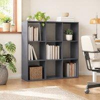 STILVORA Storage Shelf with 9 Open Cubes in Grey