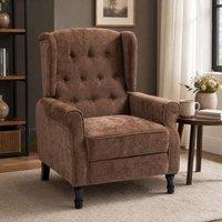 STILVORA Brown Recliner Armchair with Footrest