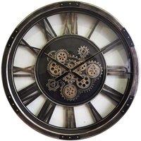 Minster 68cm Gear Clock - L7 x W68 x H68 cm in Brown | Size: 1 Pack
