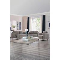 More4Homes Sofia 1+2+3 Seater Fabric Sofa Set in Brown
