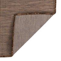 Berkfield Home Outdoor Flatweave Rug 100x200 cm Brown | Size: Medium