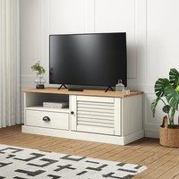 Berkfield Home TV Cabinet VIGO White 106x40x40 cm Solid Wood Pine | Size: 106 x 40 x 40 cm